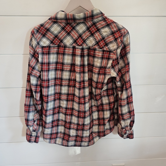 J Crew Classic Fit Flannel Shirt in Snowy Stewart Tartan Plaid sz M - Picture 6 of 7